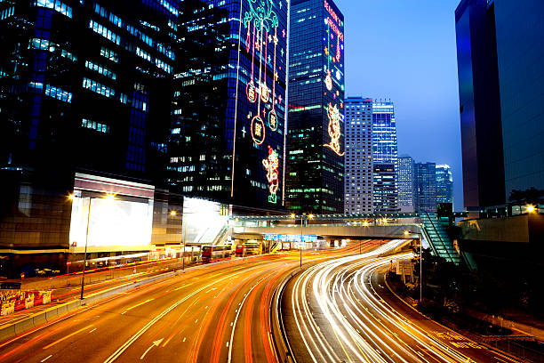 istock moving car with blur light through city at night 139508362