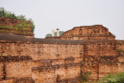 Ruins of Nalanda University, Nalanda, Bihar, in INDIA.
