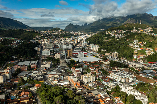 General view of the mountainous region of the city of Paty do Alferes, Rio de Janeiro, Brazil