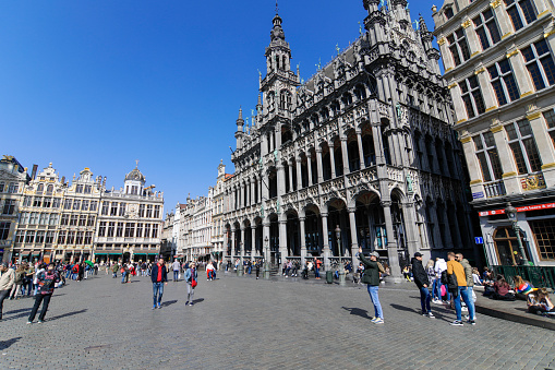 Brussels, Belgium - March 25, 2021: The Grand Place of Brussels, the city centre.