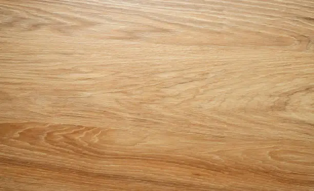 Photo of Long wooden texture, top view of tabletop, board as texture or background