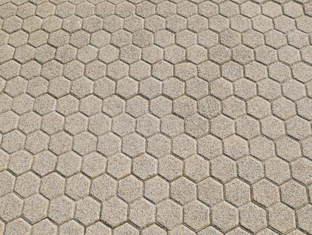 Paving stone pattern on the street