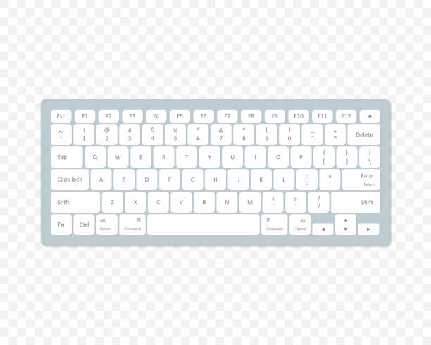 illustrations, cliparts, dessins animés et icônes de clavier d’ordinateur moderne sur fond transparent. illustration vectorielle eps 10 - enter key computer keyboard computer white