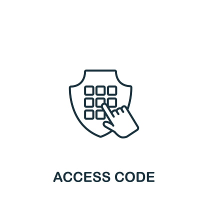 Access Code icon from security collection. Simple line element access code symbol for templates, web design and infographics.