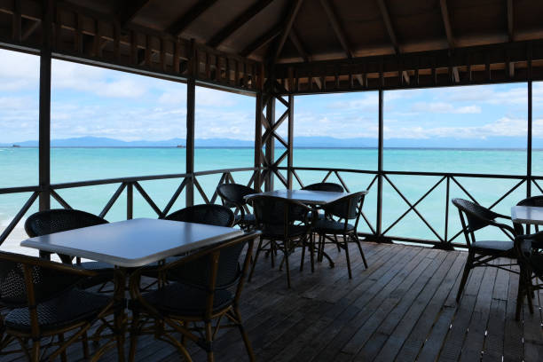 istock Mantanani Island Outdoor bar. 1395107316