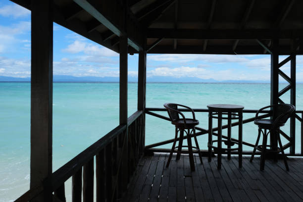 istock Mantanani Island Outdoor bar. 1395108243