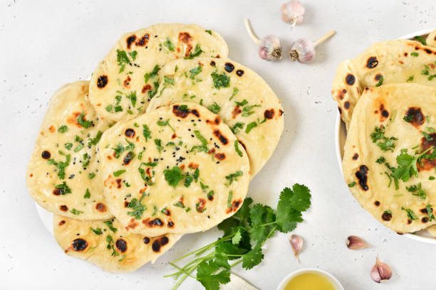 istock Homemade indian naan bread 1395118730