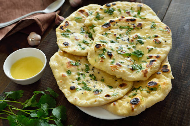 istock Homemade indian naan bread 1395119677