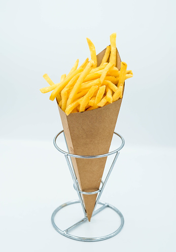 Cone of rustic fries to take away