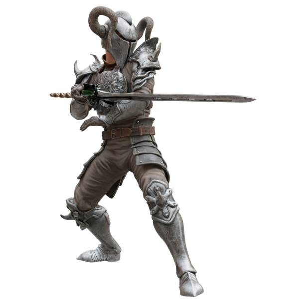istock Medieval knight in armor isolated white background 3d illustration 1395123959