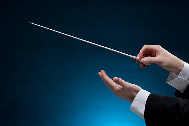 istock Musical conductor with silver rod 139512410