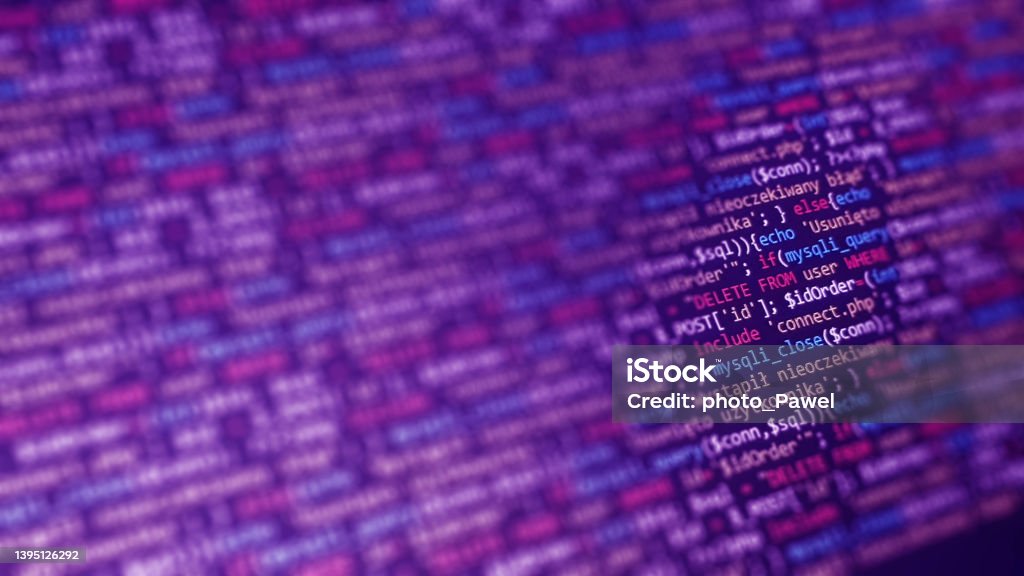 Software Development Monitor Screen Background Developer Display With ...