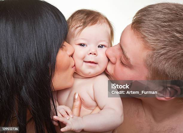 Happy Family Mother Father And Baby Stock Photo - Download Image Now - Affectionate, Baby - Human Age, Father