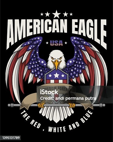 istock Eagle america freedom forever vector illustration 1395131789