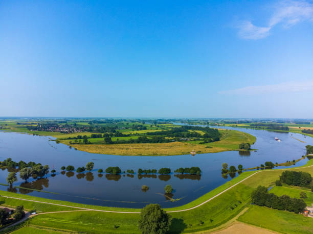 istock Ship on the river IJssel in Overijssel during summer 1395132418