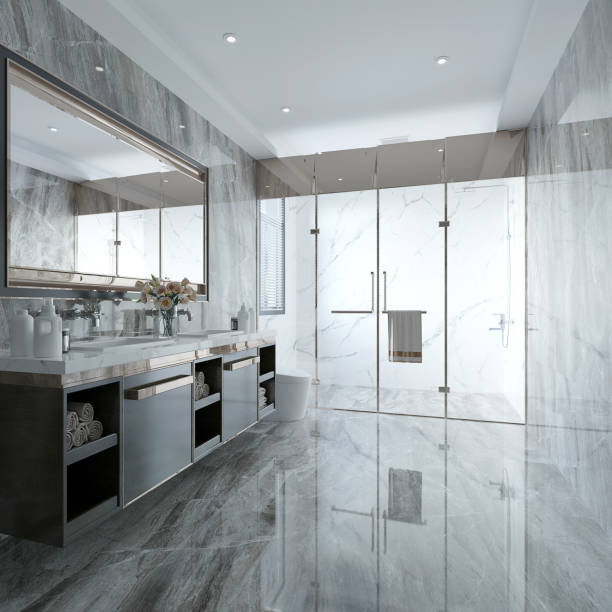 istock 3d render of luxury bathroom 1395134779