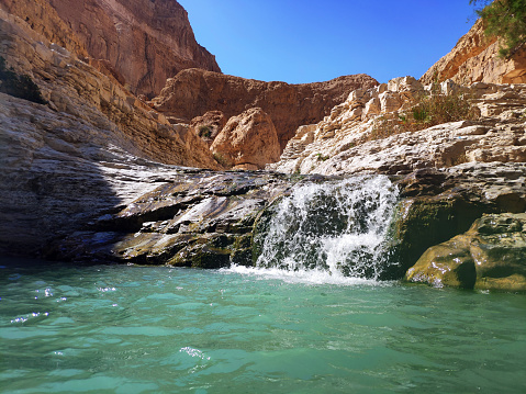 Life giving stream of sweet water in the desert near Ein Gedi