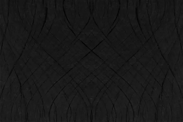 Vector illustration of Wood like grunge textured empty blank horizontal black coloured vector backgrounds with crisscross wooden grains or crevices all over