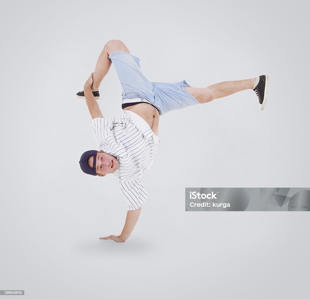 Adolescente dançando break em ação - Foto de stock de Dançar royalty-free