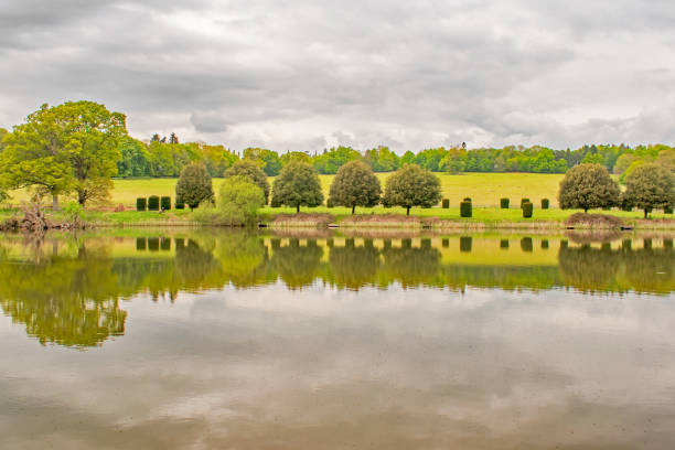 Penhurst Lake  balanced reflections on a cloudy day