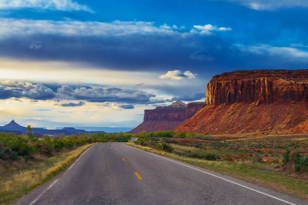 istock A highway goes to the horizon. 1395142377