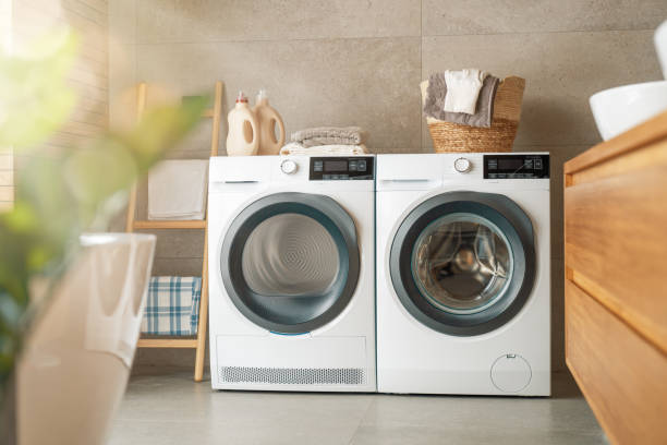 istock Interior of a real laundry room 1395145004