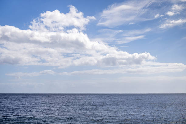 View over the Atlantic Ocean on a calm day from the Spanish Canary island Tenerife