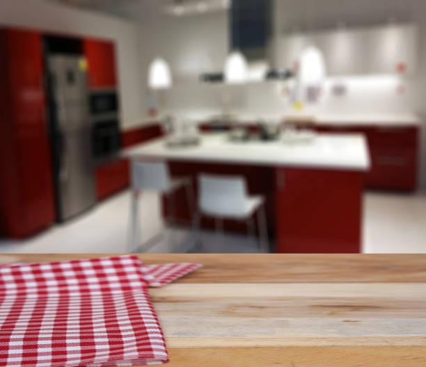 istock tablecloth for food serving and kitchen interior blurred background 1395149091