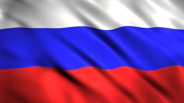 istock Russian flag waving in the wind 1395149102