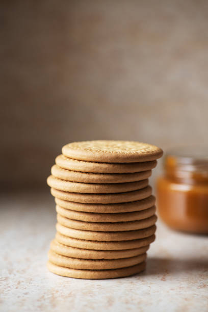istock Stack of crunchy cookies. Galletas Maria popular spainish crackers. 1395152872