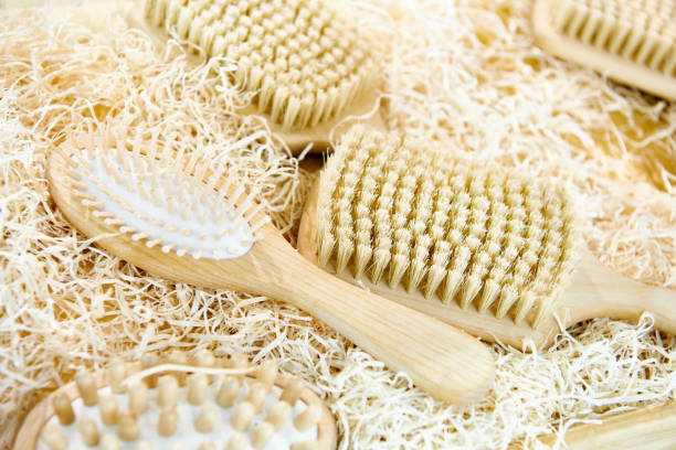 istock Wooden brushes for shower 1395153189