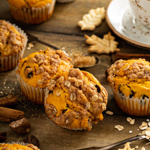istock Pumpkin muffins with oat and brown sugar crumble 1395153576