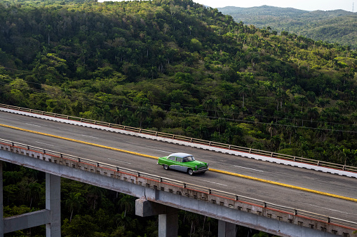 Wonders of Cuban Civil Engineering. Bacunayagua Bridge between Varadero and Havana.