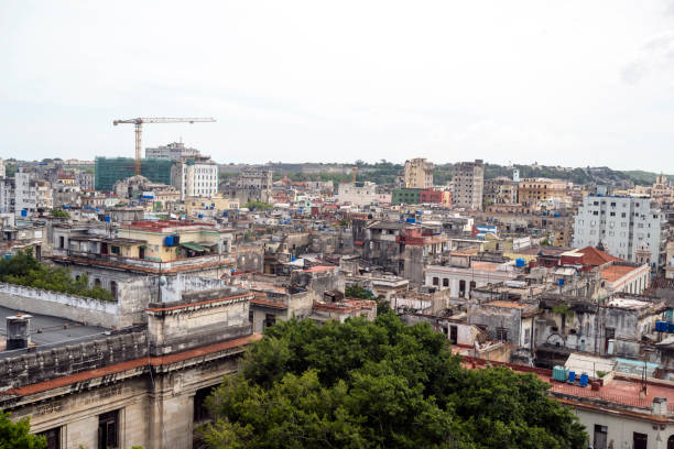 City skyline of Old Havana Cuba. Cultural capital of Cuba. Cuban cities.