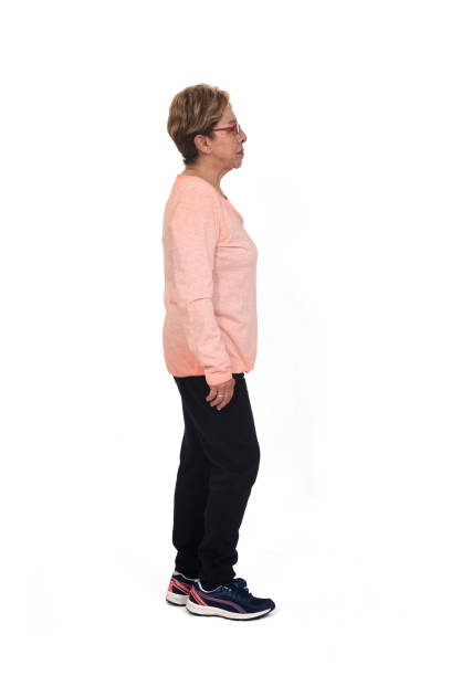 istock One senior woman on white background 1395154581