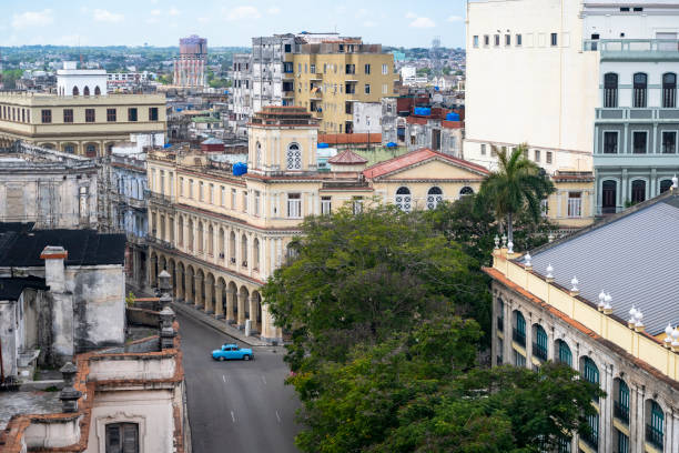 istock Havana Street Scene with a classic car 1395154682