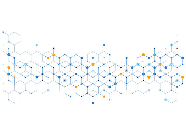 chemical bonds design abstract molecular structure pattern background chemical stock illustrations