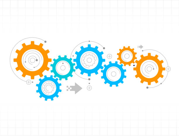 stockillustraties, clipart, cartoons en iconen met cogs design temp - tandrad