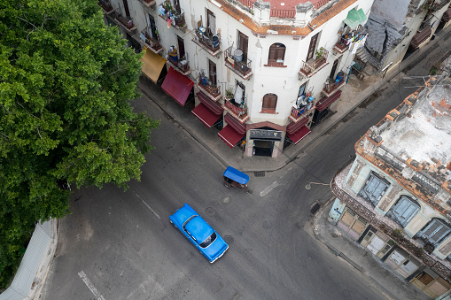 Classic car on the streets of Havana. Travel to Havana, Cuba.
