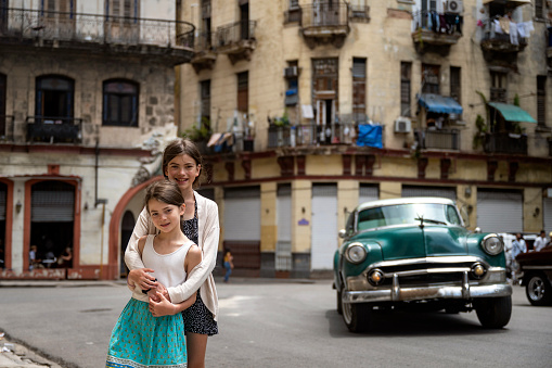 Kids in Old Havana, Cuba. Family travel to Cuba. Character of Havana.