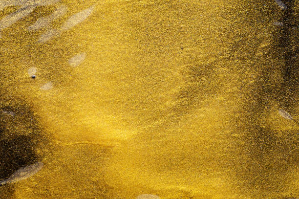 istock Texture of golden gel face mask 1395158457