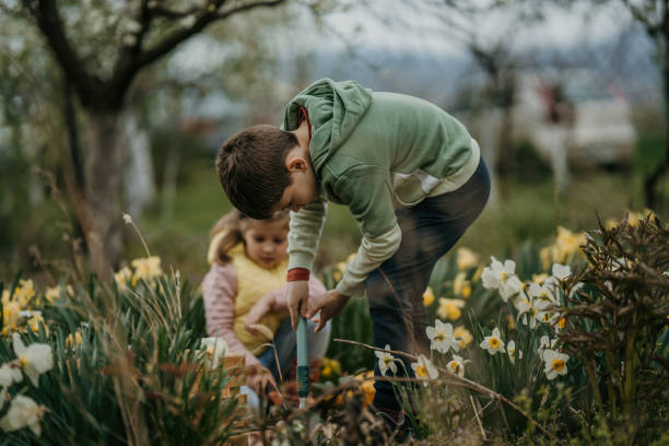 istock Brother and sister having fun 1395158812
