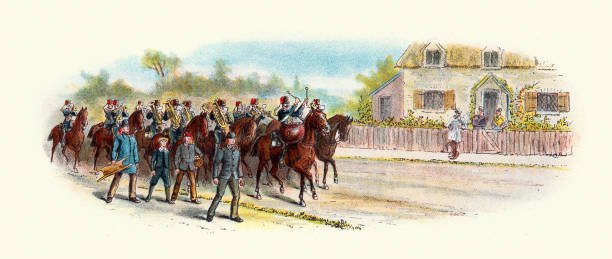 istock Victorian British Army, Cavalry, Military band on horseback, 1890s 19th Century 1395160510