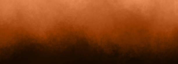 다크 오렌지 레드 그라디언트 아트 텍스처 배경 추상 물결 모양의 먼지가 많은 구름 또는 모래 언덕 사막 페인트 질감 수평 파노라마 배너 헤더 배경 디자인 - 오렌지색 배경 뉴스 사진 이미지