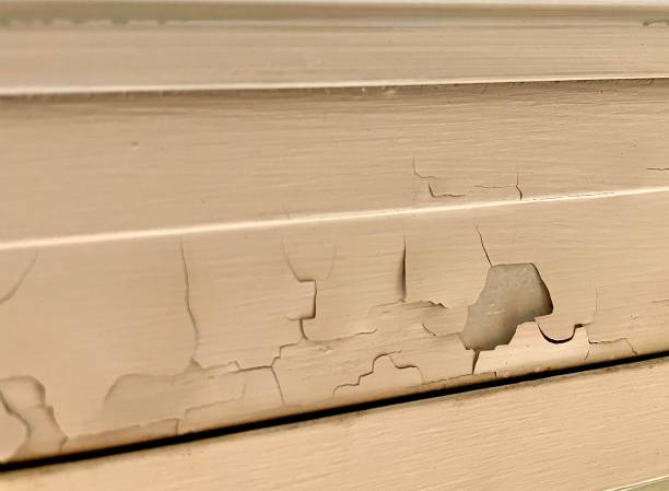 플레킹 리드 페인트 - 납 중독 - paint peeling wall cracked 뉴스 사진 이미지