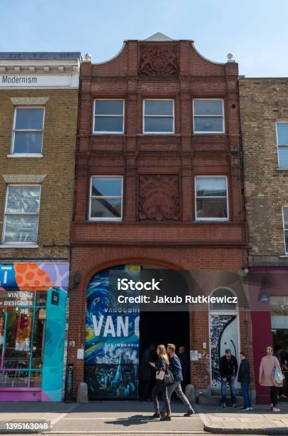 Van Gogh The Immersive Experience Exhibition In London Shoreditch Uk Stock Photo - Download Image Now