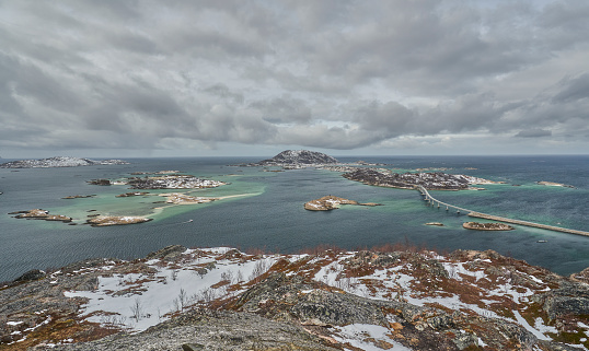 Beautiful Series of Islands Known as Sommaroy, located just west of Tromso, Norway in Northern Norway.