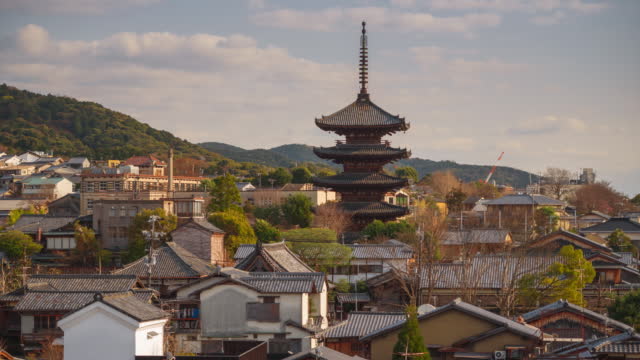 Kyoto, Japan old town skyline in the Higashiyama District