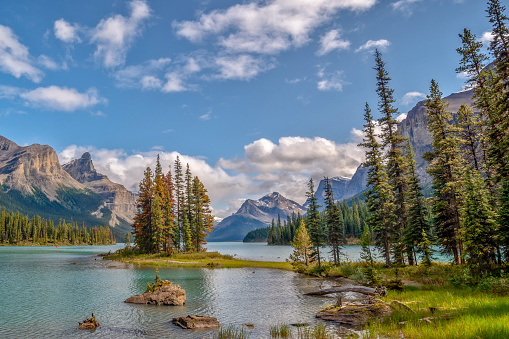 Waterfall near Jasper in Canada