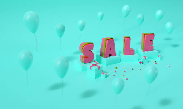 istock Sale Word With Balloons Wide Angle 1395173736